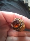 Antique Victorian Amber Rhinestone Tapered Cone Top Hatpin 12 3 4  Long