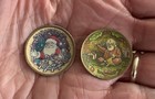 Lot 9 Signed Dollhouse Vintage Artist Miniature Plates 1 12 Christmas 1975