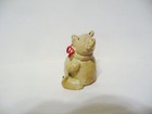 Thimble Vintage Handpainted Pewter A Teddy Bear Wearing A Red Polka Dot Bow Tie