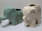    vintage     lot Of 4  Porcelain Elephant Planters Figure Pastels Mid Century Mcm
