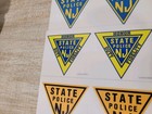 Nj State Police - Uv Vinyl Decals - 6 Piece Lot - Logo Support