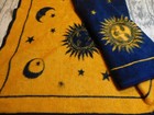 Vtg Biederlack Blanket Throw Zip Snap Sun Moon Celestial Reversible Cuddle Usa
