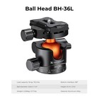 K f Concept Tripod Ball Head 36mm With 1 4 Inch Quick Release Plate 35 2lbs Load