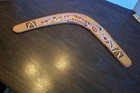 Australia Wood Carved   Hand Painted Boomerang See Pics For Details