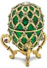 James Bond Octopussy Faberge Egg Prop Replica Green W  Blue Crystals 007 New