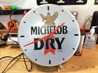 Michelob Dry Beer Lighted Bottle Cap Clock  Vintage Advertising