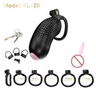 Black Size Xl Male Chastity Cage Lightweight Chastity Device Large Big Lock Cage