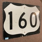 Vintage Retired Highway Sign Us160 Pagosa Springs Wolf Creek Colorado 24x30in