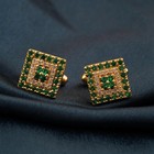 Emerald   Diamond 18k Yellow Gold Over Suit Shirt Wedding Cufflinks Gift Men s