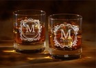 Custom Your Photo  Text - Engraved Whisky Glass - Thicker Bottom