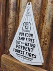 Vintage Minnesota Forest Service Porcelain Sign Smokey Bear Park Campfire Ranger