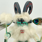 Ram     pang     Kachina Doll With Peacock Feathers     Navajo Indian-made     12      Tall