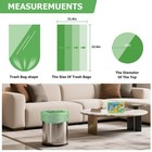 Biodegradable 6 Gallon Trash Bags - Compostable 100 Count Unscented Green Med   