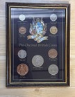 Vintage The Royal Windsor Collection Pre-decimal British Coins Framed Plaque
