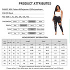 Plus Size Womens Ripped High Waist Jeans Trousers Ladies Casual Fitness Leggings
