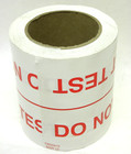 1 Roll - Perforated Labels  do Not Test  Industrial Warning Sticker Fold 5  X 8 