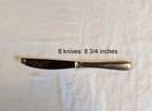 8 Pcs Libertyware Stansbury Solid Dinner Knives Stainless
