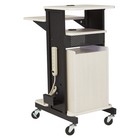 Oklahoma Sound Prc Series 3-shelf Metal Mobile Presentation Cart With Lockable