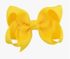 Yellow 6    Hair Bow Clip Grosgrain Ribbon Trendy Boutique Boho Hair Barrette