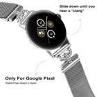 Bands Compatible With Pixel 3 41mm Watch Bands  D-shaped With Diamonds Mesh L   
