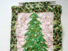 Christmas Quilted Wall Hanging  Christmas Tree 22 X 15 Inch  Holiday Decor