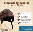 Vintage Retro Football Helmet Faux Leather 1920s Old School Costume Prop
