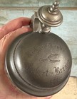 Antique 1885 Glass Pewter German Lidded Beer Stein - Richard Winter 1885 Bermuth