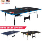 Official Size Ping Pong Table Tennis Table 4 Piece Foldable Design With Net