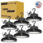 6 Pack 150w Ufo Led High Bay Light Industrial Warehouse Led Shop Light 5000k