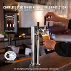 Uimoso Triple Taps Draft Beer Tower Dispenser Stainless Steel Keg Beer Tower
