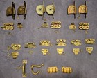 Lot Antique Sargent 5164 Mortise Lock Sets Glass Door Knobs Vtg Window Hardware