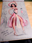 Vintage 1946 Munson Artists Sketch Pad Pin-up Calendar Complete W orig Folder