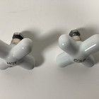 Vintage 2 White Porcelain Cross Handles Faucet Knobs Hot   Cold X Handles