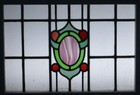 Pretty Abstract Midsize Old English Leaded Stained Glass Window 2505  X 18 25 