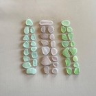 Genuine Beach Sea Glass Lite Aqua Pistachio Deep Lavender Surf-tumbled Mendocino