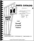 International Farmall A Av B Bn Tractor Parts Manual Catalog