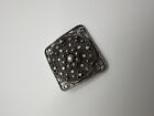 Vintage Palestine 900 Silver Filigree Brooch 3 4cm