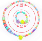 Toddler Necklace Bracelet  3 Sets Kids Jewelry For Girls Colorful Beads  Costume