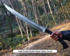 Custom Handmade Carbon Steel Blade Survival Viking Sword  Hunting Sword  Camping