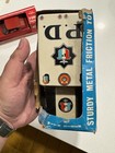 Vintage Tin Sturdy Friction Police Dept Jeep Series W  Original Box