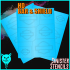 Hd Bar   Shield Airbrush Stencil Paint Mask - Custom Motorcycle Harley Paint