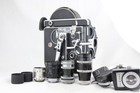 Bolex Paillard H16 Reflex 16mm Film Camera Kit W  4 Lenses  Grip  Light Meter