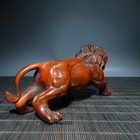 Chinese Antique Boxwood Wooden Carved Exquisite Lions Statue Decor Sculpture Art