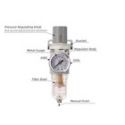 Pneumatic Air Compressor Filter Regulator Combo 1 4  Npt 150 Psi W adjustable   