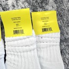 Lot Of 3 Retro Made In Usa Vintage Style Slouch Socks Size 9-11 White New Cotton