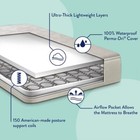 Pediatric 800 Extra Firm Baby Crib   Toddler Mattress 80 Coil Waterproof Gray Us