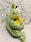Dandee Frog Collector s Choice Vintage Green Plush Yellow Belly Stuffed Animal