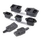 Ac 10a 250v Iec Male-female Mains Power Plug sock Adapter  3-pin  Pcb Ready