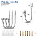 4pcs Curtain Holdback Home Kitchen Curtains Holder Wall Mounted Drapery Tiebacks
