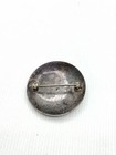 Vintage Sterling Silver 1 25  Engraved Saddle Horn Cap Made Into Pinback 